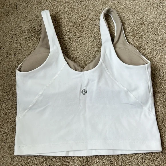 Lululemon Athletica White Women's Align Crop, Size 4 - Picture 2 of 5
